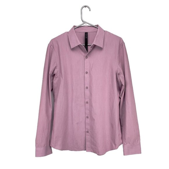 LULULEMON Anti-odor fabric Slim fit Modern Pink Shirt Size M - Picture 2 of 8